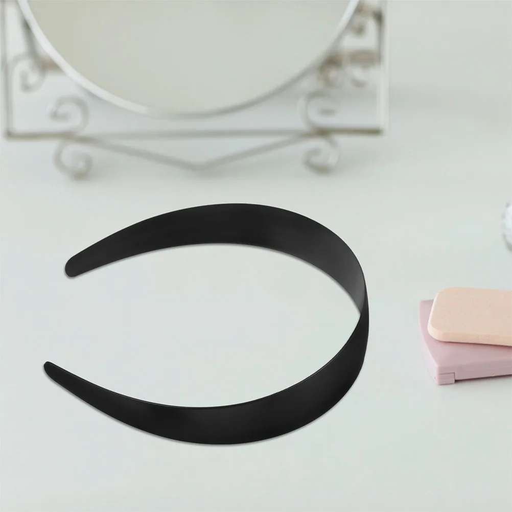 

10 шт., однотонная черная повязка на голову для женщин, толстая широкая пластиковая повязка для волос, однотонная жесткая повязка на голову, объемная повязка на голову для волос