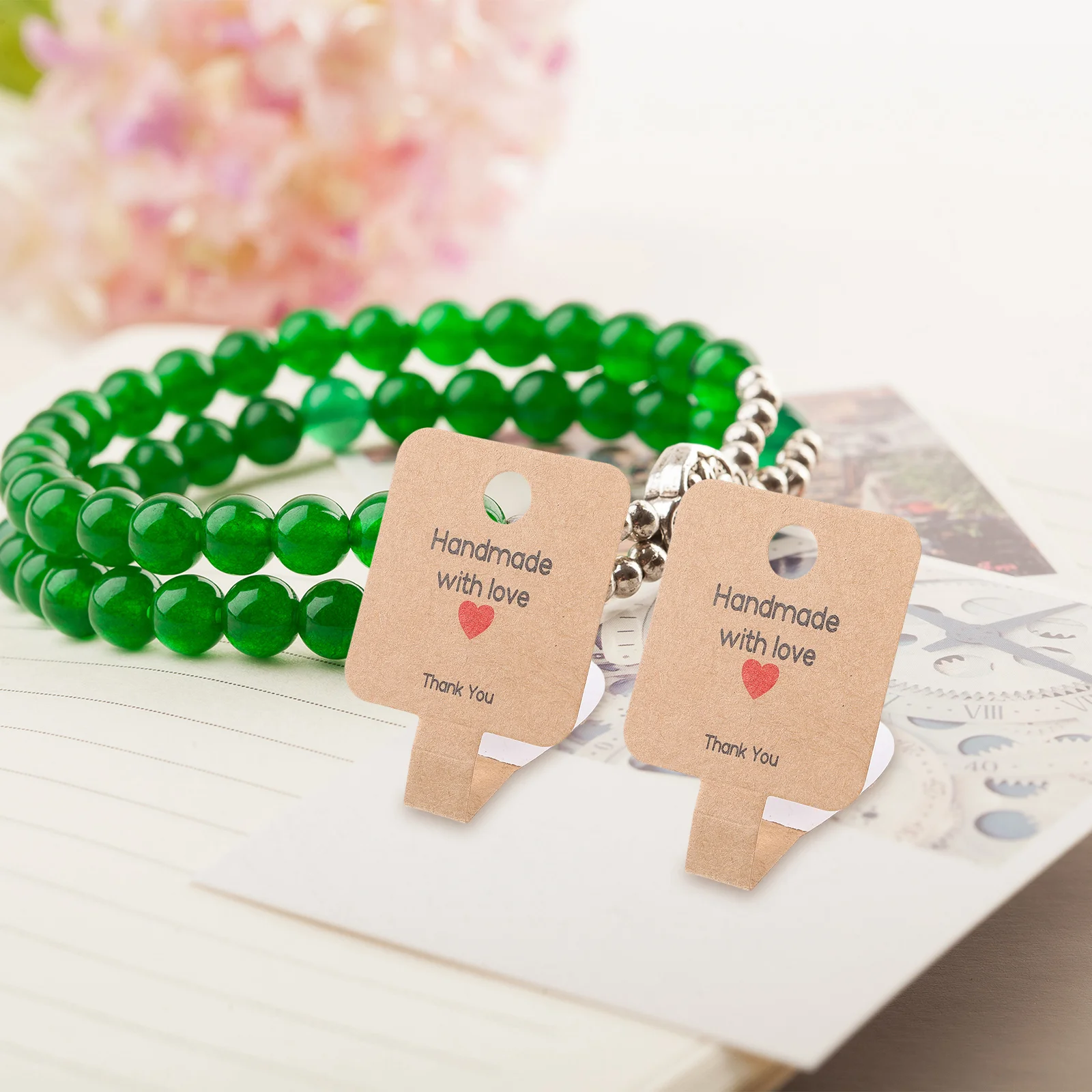 

100Pcs Necklace Folding Cards Jewelry Display Cards Decorative Userfriendly Present Jewels Sufficient Quantity