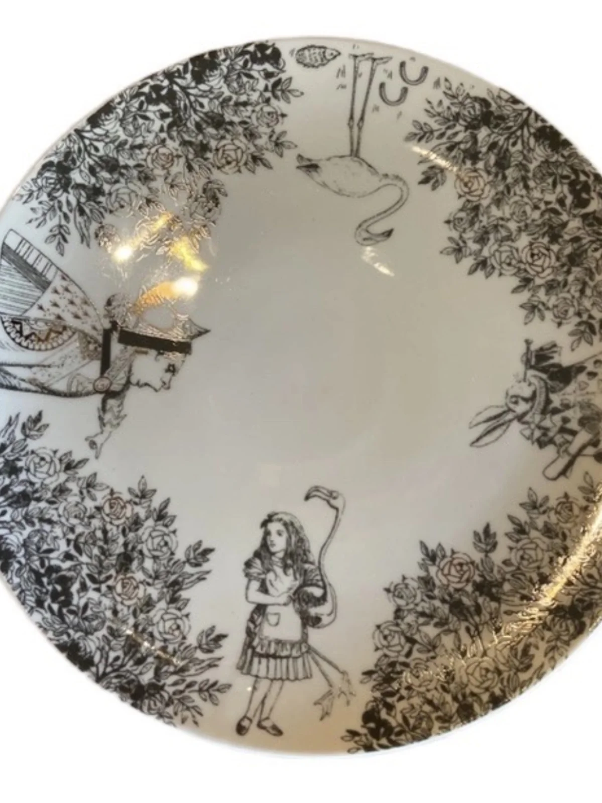 Souvenir Hand drawn illustration Alice in Wonderland ceramic plate breakfast plate