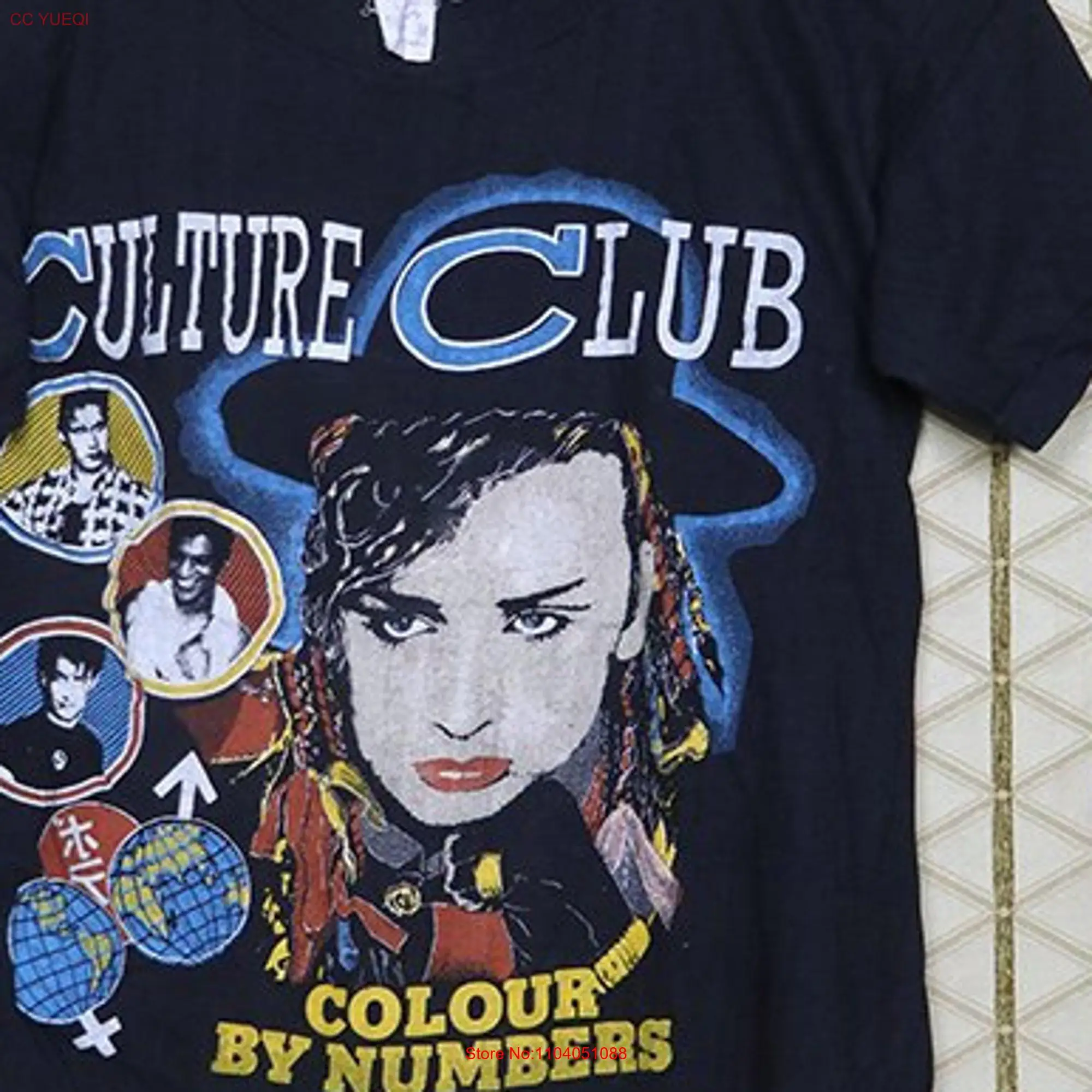 Culture Club t shirt vintage rare Boy George black tee Colour By Numbers New Wave Duran Adam Ant Billy Idol Cyndi Lauper Rupaul