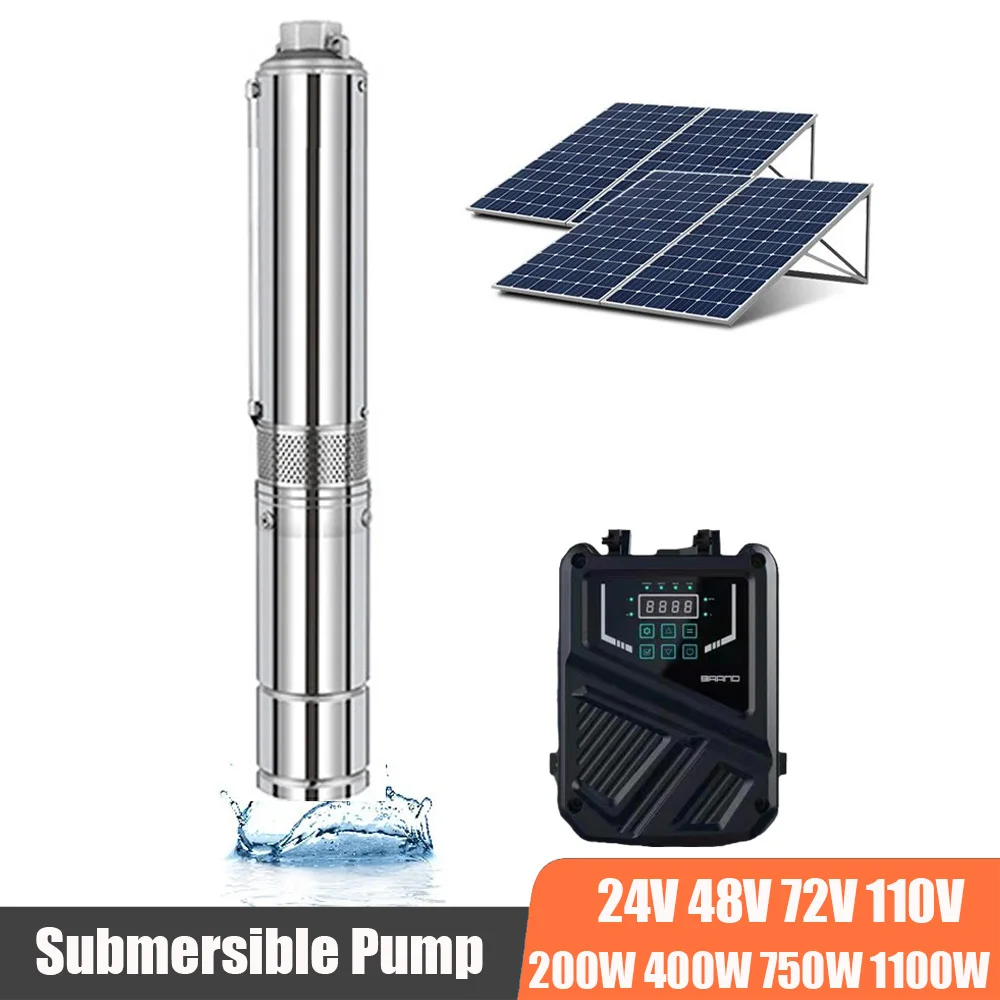 Deep Well Submersible Pump Stainless Steel Water Pump 600W 750W 1100W 1500W  Large Flow Rate High Head Lift Extracting Water