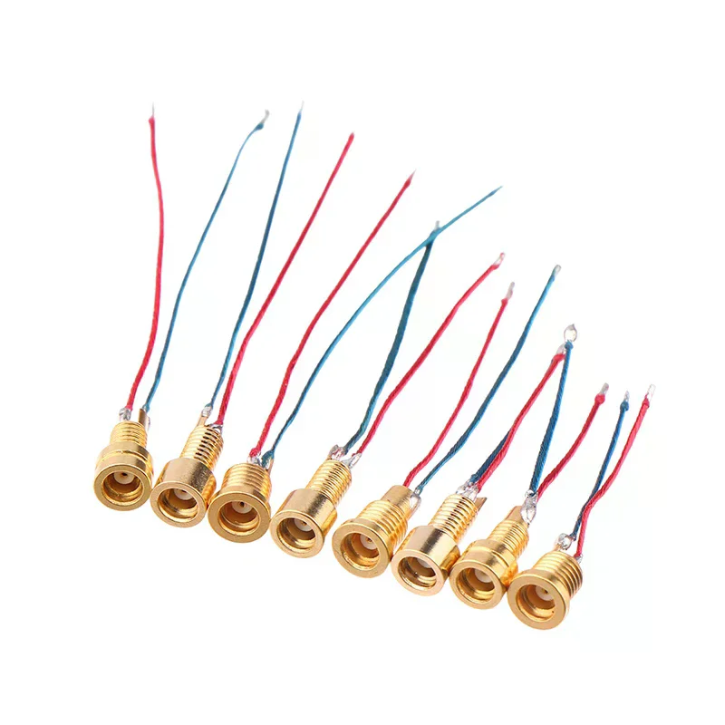 Universal Pin Socket Female Socket With Soldering Wire Mmcx Pure Copper Gold Plated Built-in Hreaded Nut Holder