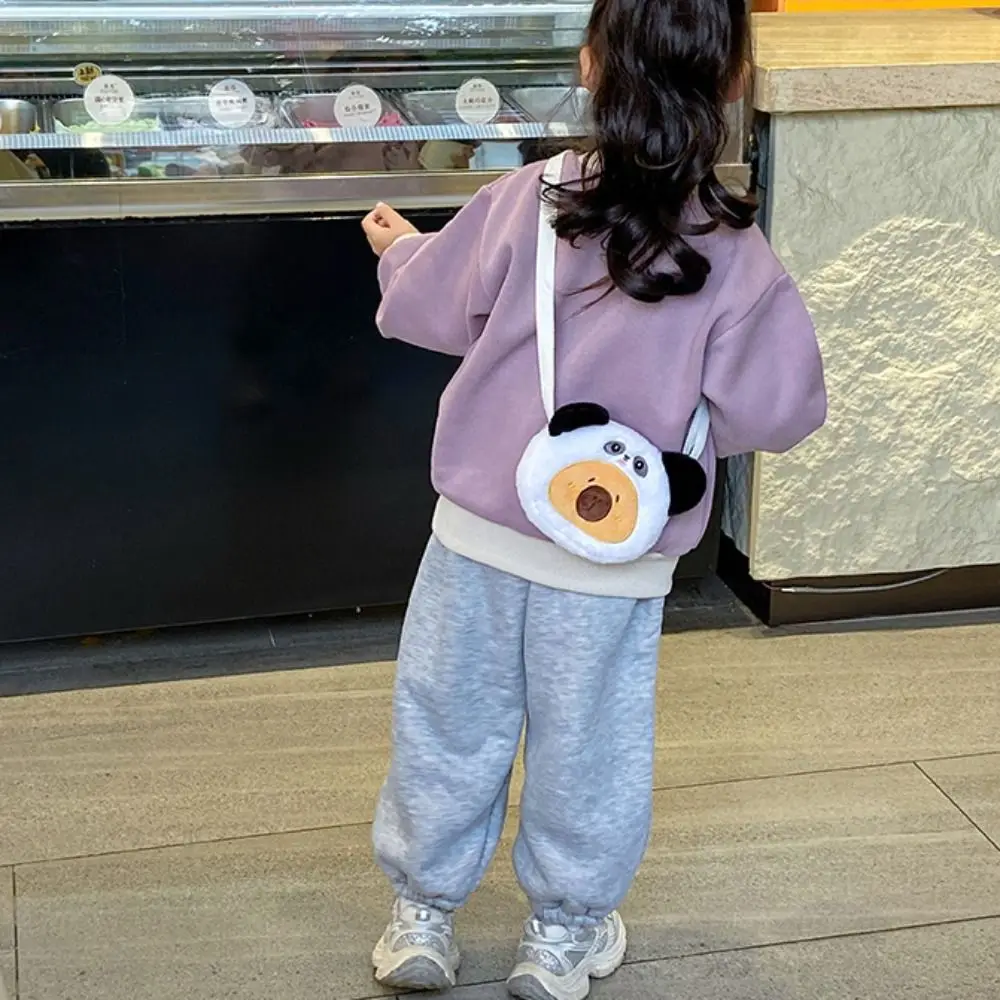 فروي سعة كبيرة كابيبارا حقيبة كتف الكرتون الحيوان سستة الحيوان حقيبة كروسبودي PP القطن المحمولة الضفدع محفظة نسائية للعملات المعدنية الطرف