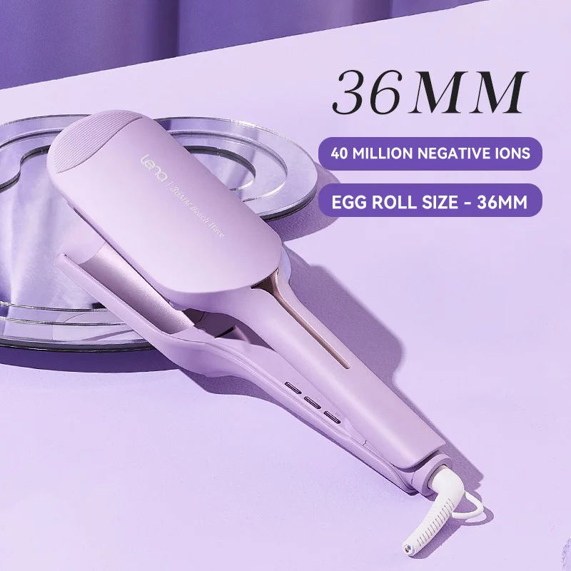 Lena LN-S12 Egg Roll Hair Curler 32mm 36mm Anion Water Ripple Large Roll Electric Curler Small Curve Lazy Hair Styler