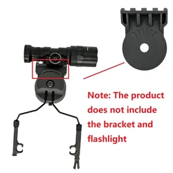 2pcs Outdoor hunting sports tactical flashlight mounting kit platform accessories tactical helmet bracket adapter Gray