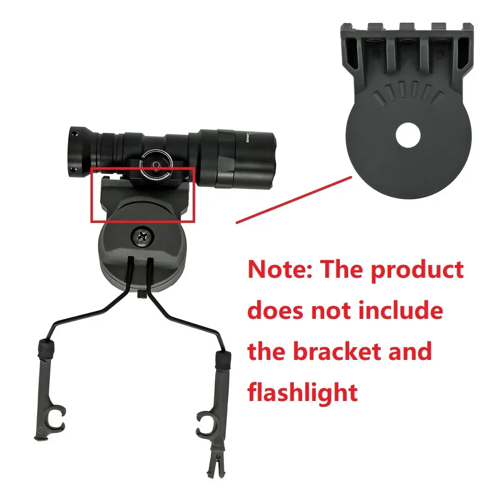 kit de montagem de lanterna tatica para capacete pecas caca ao ar livre acessorios de plataforma suporte de capacete tatico adaptador cinza 01