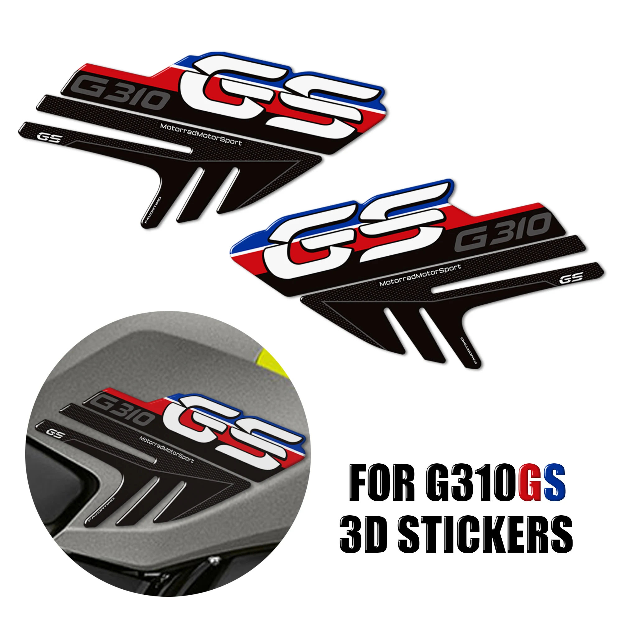 

G310 GS Fit BMW G310GS G310 Adventure ADV Bike Tank Pad Gas Fuel Oil Knee 3D Adhesive Stickers Decals Protection 2017-2025