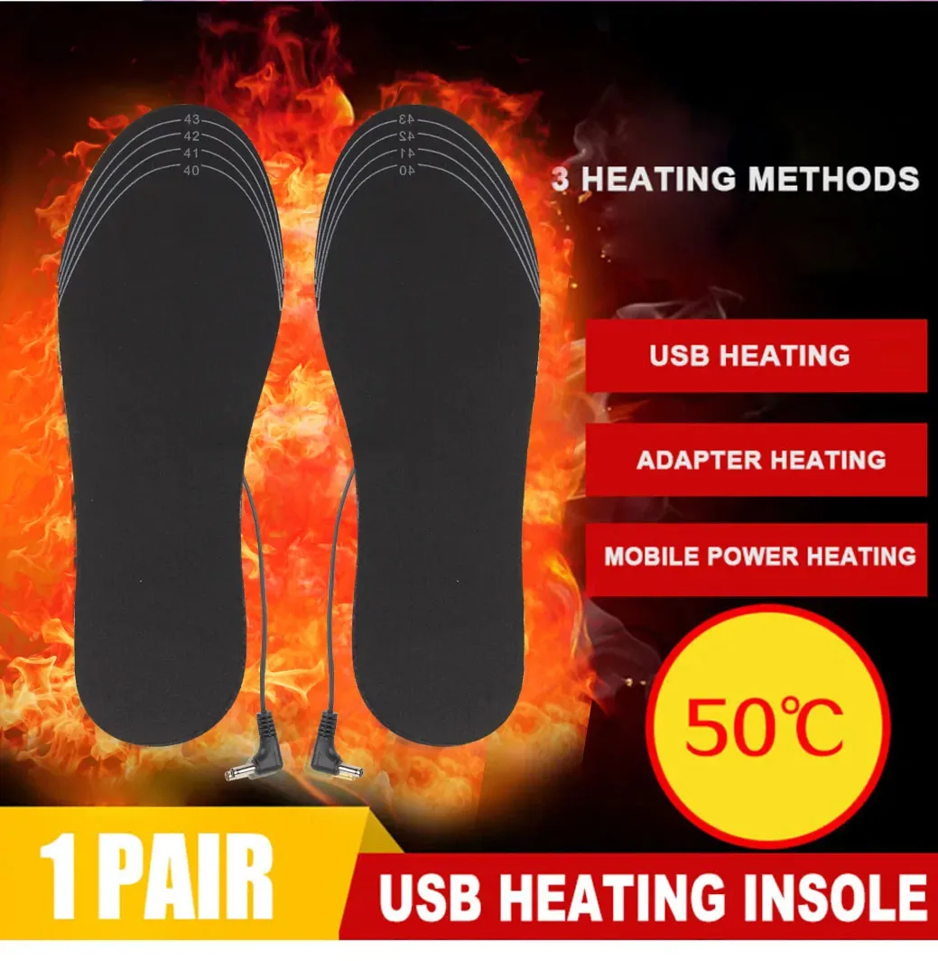 Ski schuhe USB beheizte Innen sohle Heizung Fuß polster Heiz stiefel Ski warme Innen sohle Outdoor Sport Heizung Einlegesohlen Winter