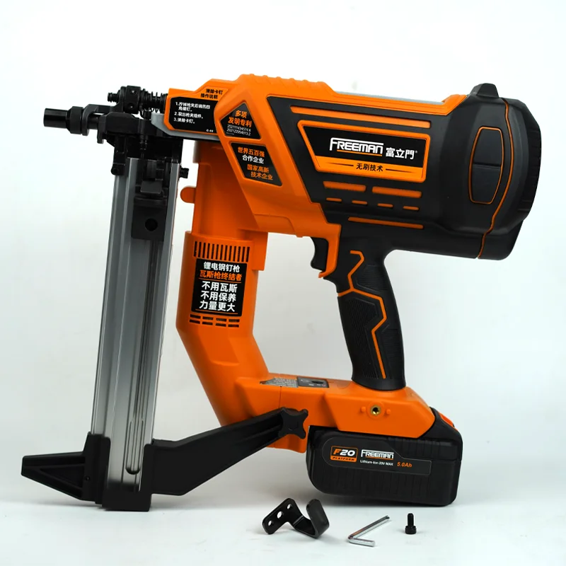 Freeman LD40 Lithium-ion brushless plastic row battery Powered Cordless Nailer Concrete steel Nail Guns