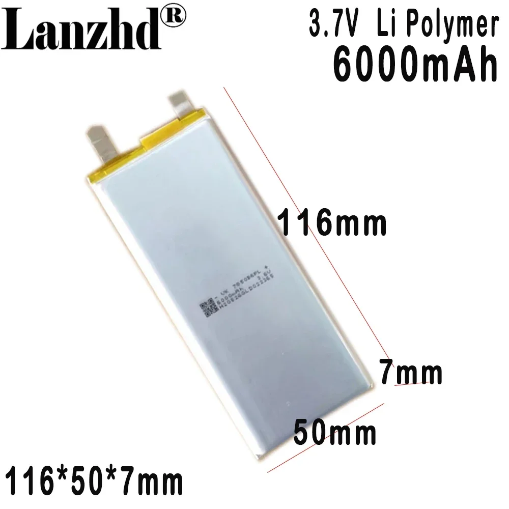 

7050116 3.7V Li-polymer lithium battery 6000mAh For Medical Communication Equipment bank cell drone remote control 7050B6