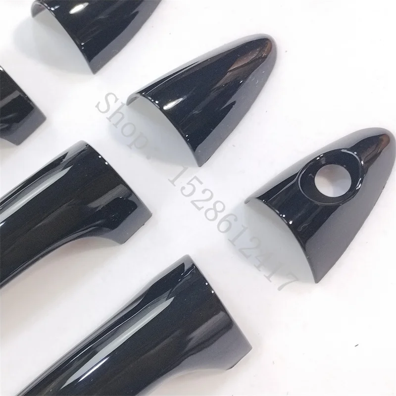 For Hyundai Solaris Verna i25 Accent Grand Avega 2010~2016 Glossy Black ABS Door Handle Cover car door handle protector trim view 6