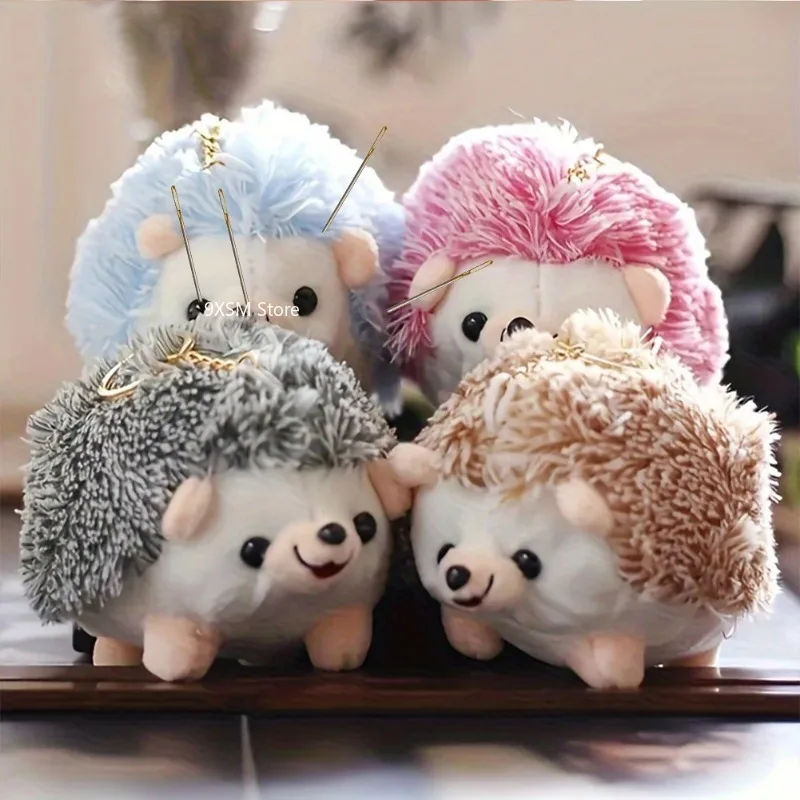 10cm pelúcia ouriço chaveiro pingentes animais de pelúcia boneca brinquedo chaveiro encantos mochila acessório adorável bolsa pingentes