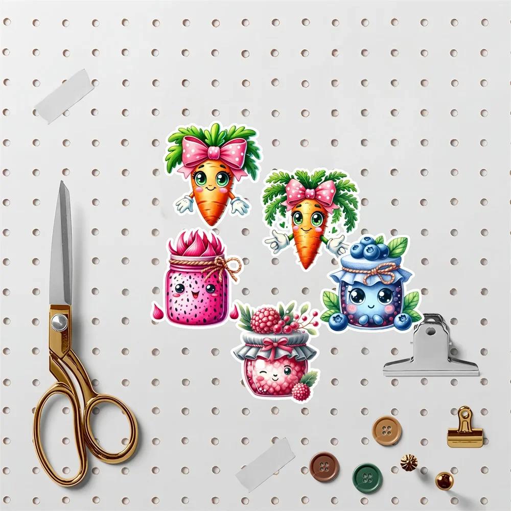 20pcs Creative Kawaii Self-made Cute pink bow carrot Stickers/ Beautiful decorative Sticker /DIY Craft Photo Albums  stationary