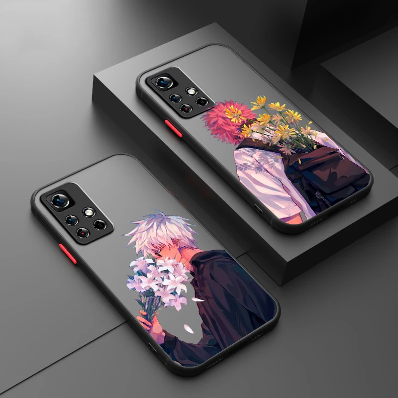 

J-Jujutsu K-Kaisen Gojos Frosted Translucent For Redmi 8 8A 9A 9C 9AT 9 9T 10X 10A 10C 10 11A 12C 12 13C 5G TPU Phone Case