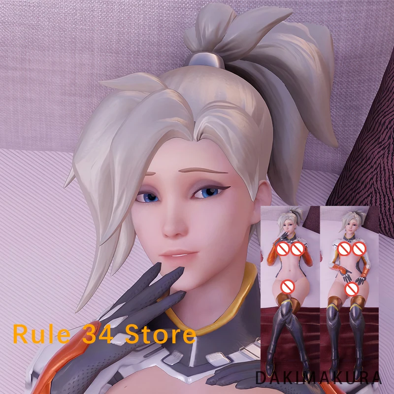 Dakimakura Overwatch Mercy 2WAY وسادة حالة العناق.. أنيمي وسادة غطاء الوسادة هدية #1