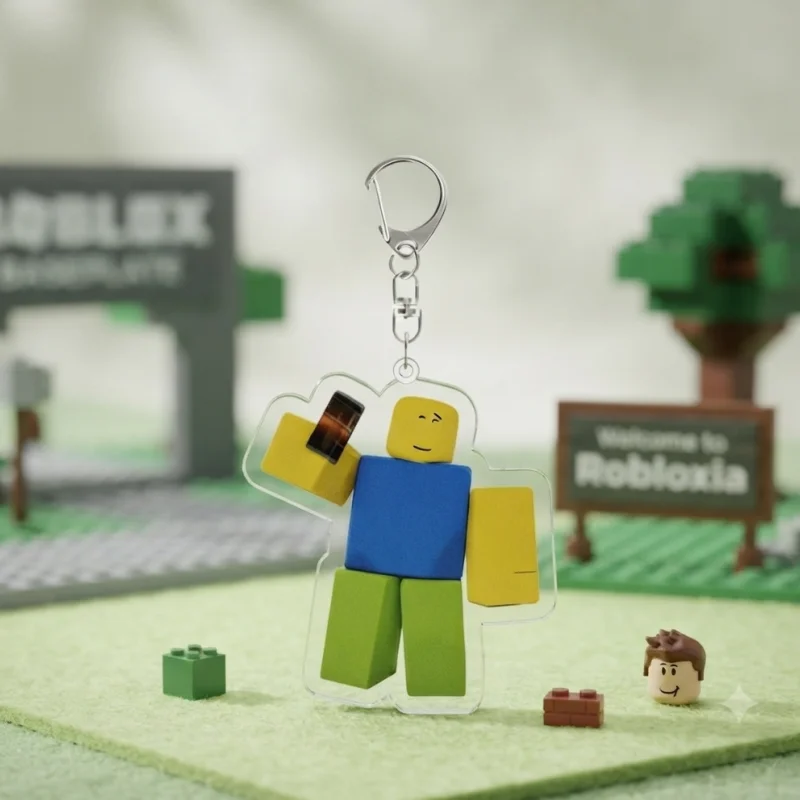 Forsaken Acrylic Keychain 5cm Cute Blocky Bag Pendant Cartoon Game Charm Gift For Players Portable Backpack Hanging Accessories