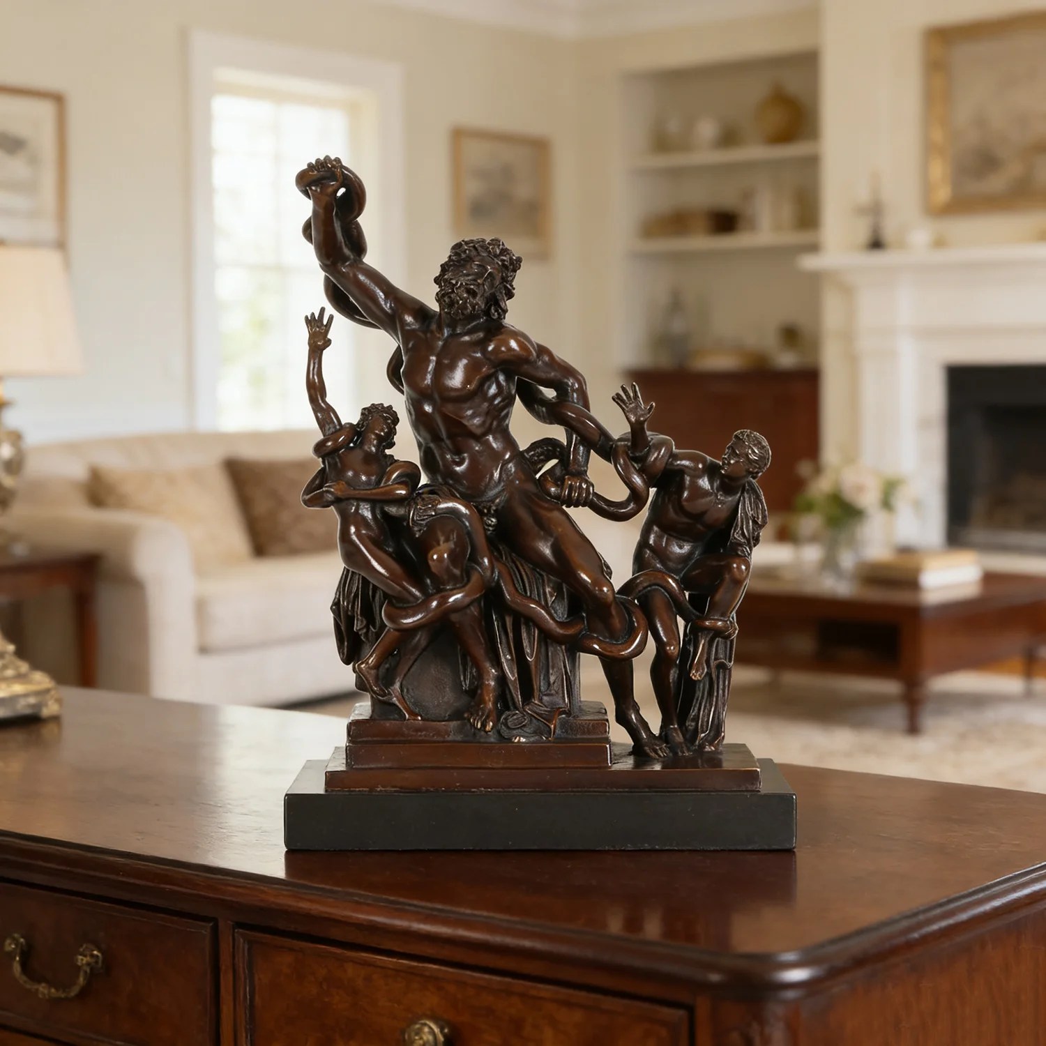 Bronze Laocoon and His Sons Statue Famous Replica Sculpture Ancient Greek Classical Art Villa Home Decor