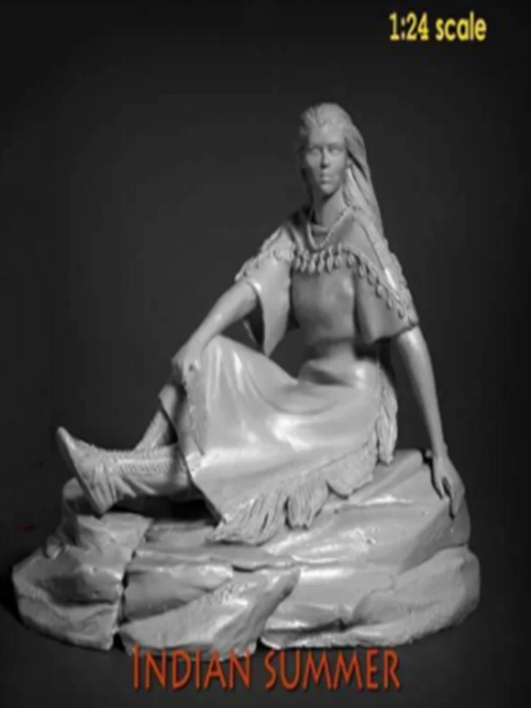 

New Unassembled 1/24 ancient sit woman rest (WITH BASE ) Resin Figure Unpainted Model Kit
