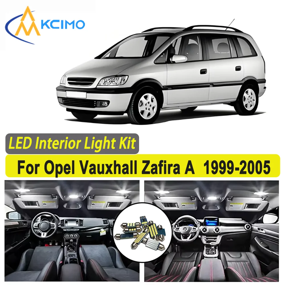 

Kcimo LED для Opel Vauxhall Zafira A 1999-2005 Премиум Яркий светодиодный внутренний купол Карта багажника Комплект автомобильных светодиодных ламп Автомобильные светодиодные фонари