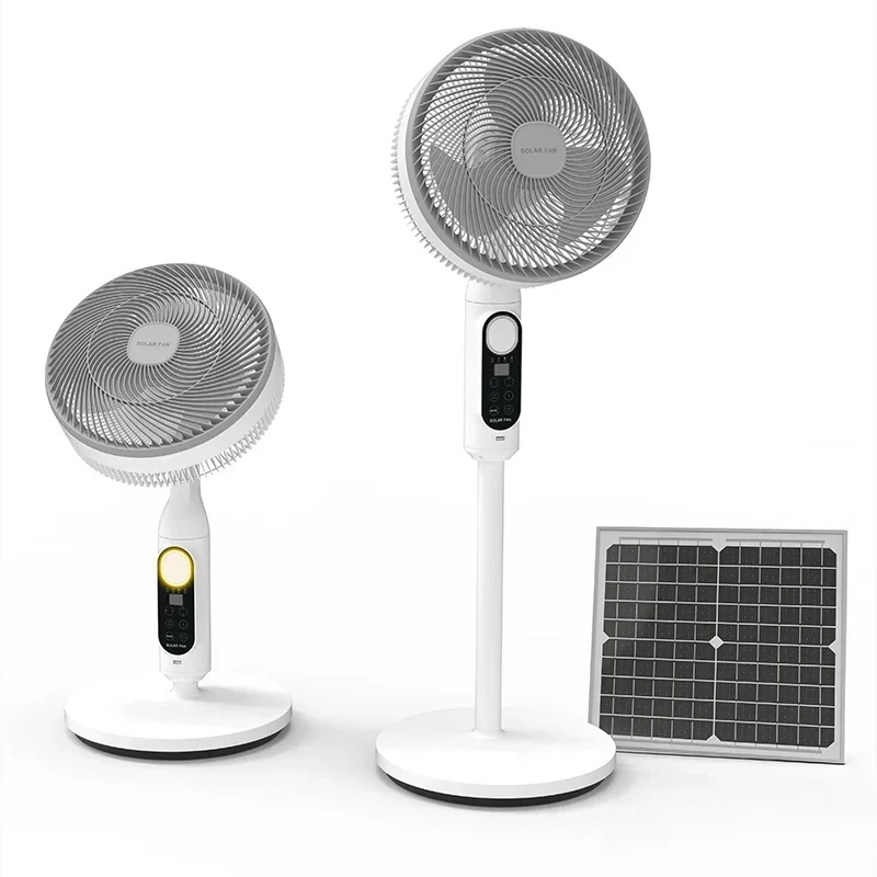 Solar Air Circulation Fan with Mosquito Repellent Light Household Outdoor Camping Timing Floor Fan USB Phone Charging