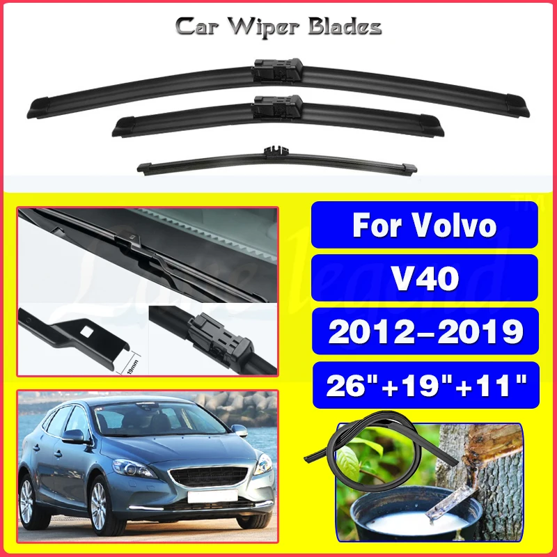 Wiper LHD Front Rear Wiper Blades Set For Volvo V40 2012 - 2019 Windshield Windscreen Window Brushes 2016 2017 2018 26\