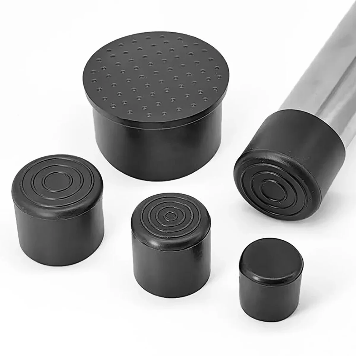 10PCS Wear-Resistant Steel Pipe Sleeve Foot Stool Table Chair Leg Thickened Rubber Sleeve Furniture Foot Pad Leg Sleeve