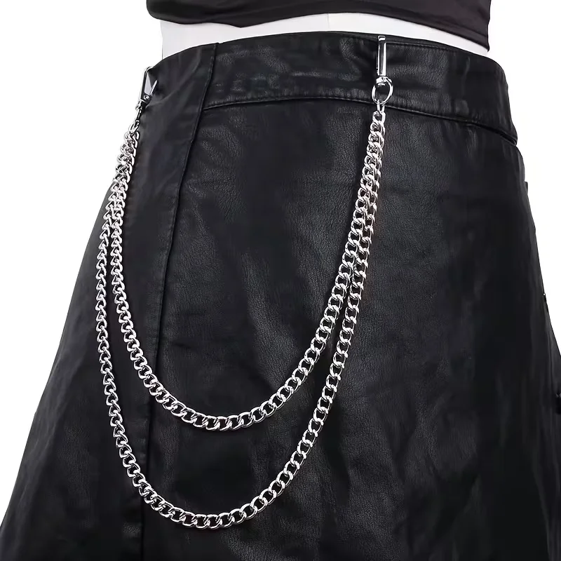 Punk-Stil Metall Mode Taille Kette Jeans Zubehör Anhänger Hip-Hop vielseitige Hosen Kette – Detail 2