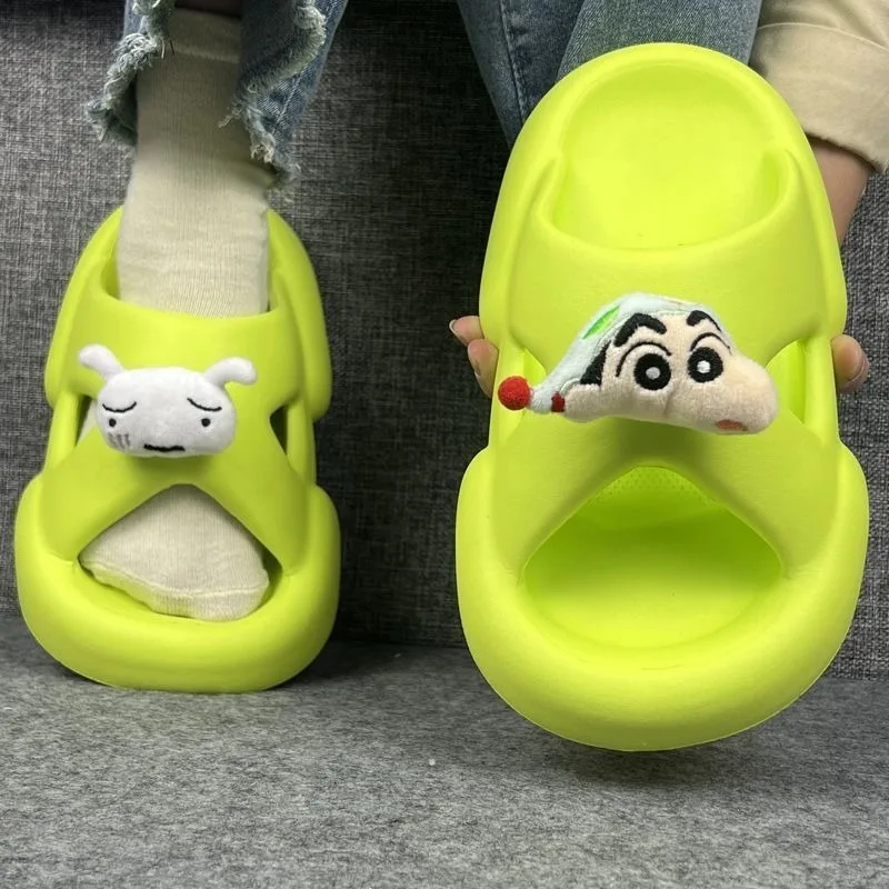Summer New Crayon Shin-chan Creative Cute Fashion High-looking Slippers Thick-soled Indoor Non-slip Soft-soled Slippers Ins Gift