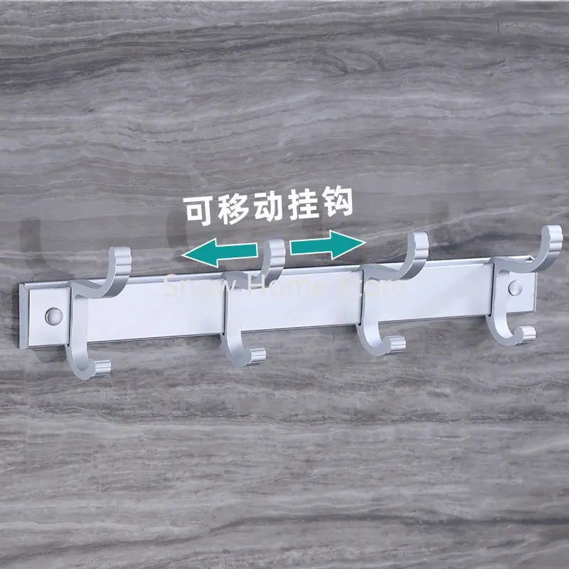 

Алюминиевый подвесной крючок для ванной комнаты без перфорации, крючок для одежды, крючок для одежды, кухонное пальто и шляпа