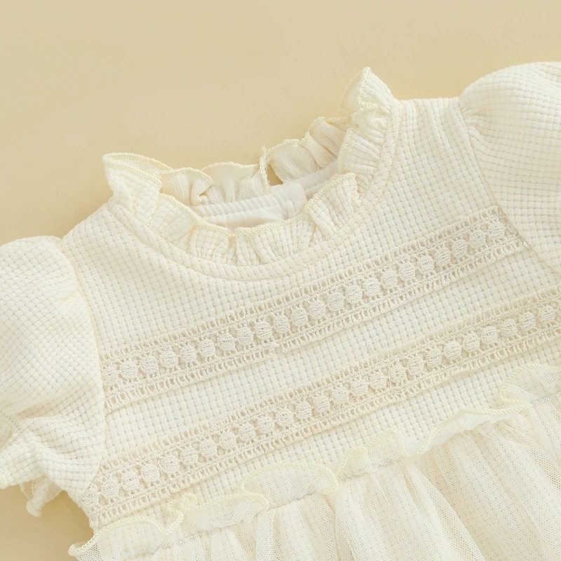 الوليد فتاة حللا الطفل رومبير فساتين الطفل 1 سنة عيد ميلاد التعميد الدانتيل الفتيات تول فستان أطفال الرضع ملابس الحفلات