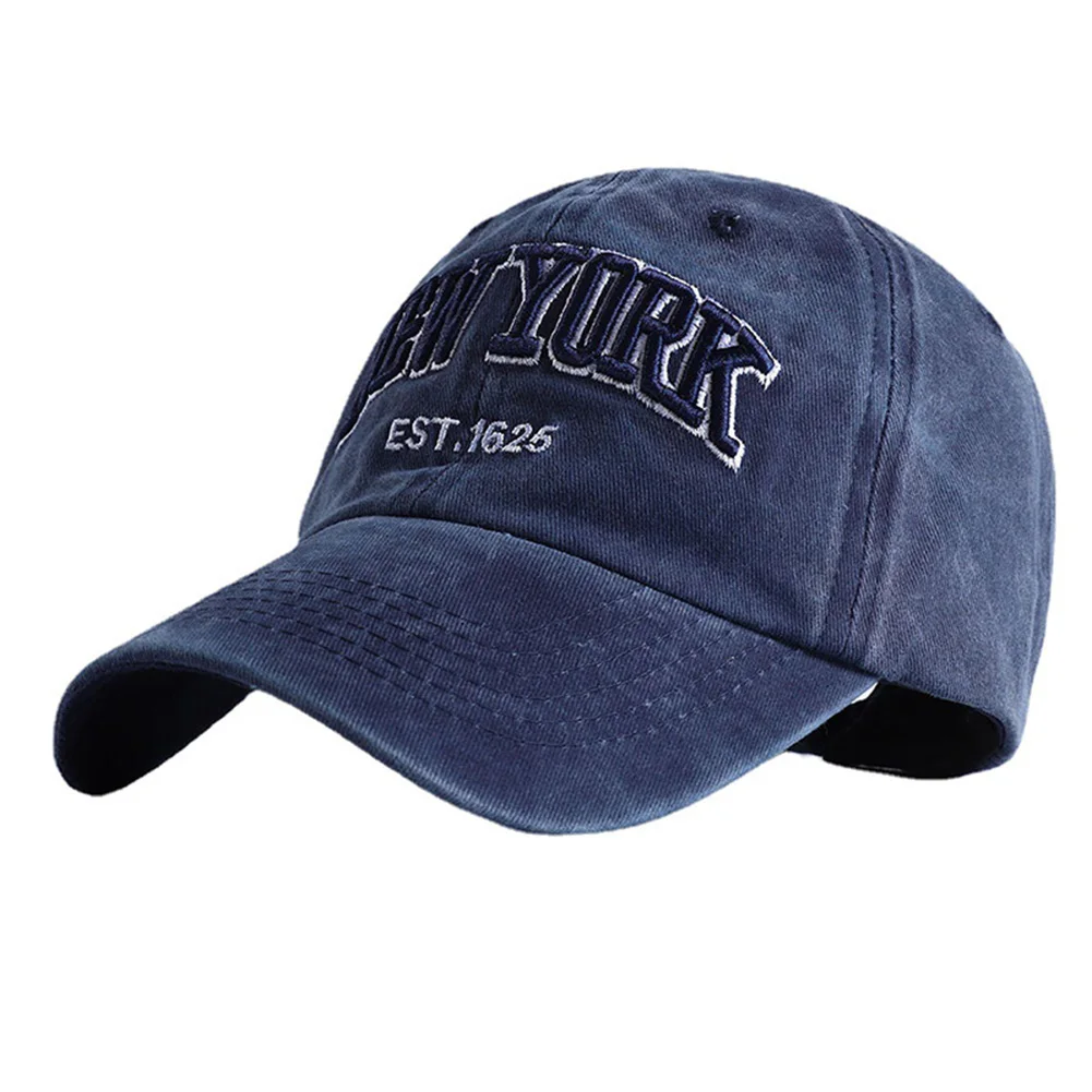 High Quality New York Vintage Washed Denim Adjustable Baseball Cap Women Men Gorras Snapback Hip Hop Trucker Dad Hats Casquette