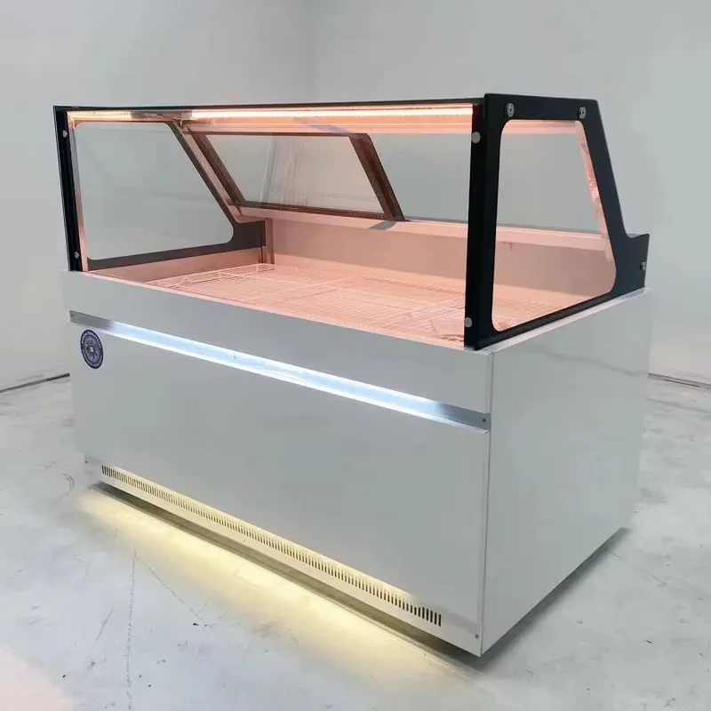 Good Quality Supermarket Commercial Showcase Display Meat Deli Fridge Display Freezer Cooler