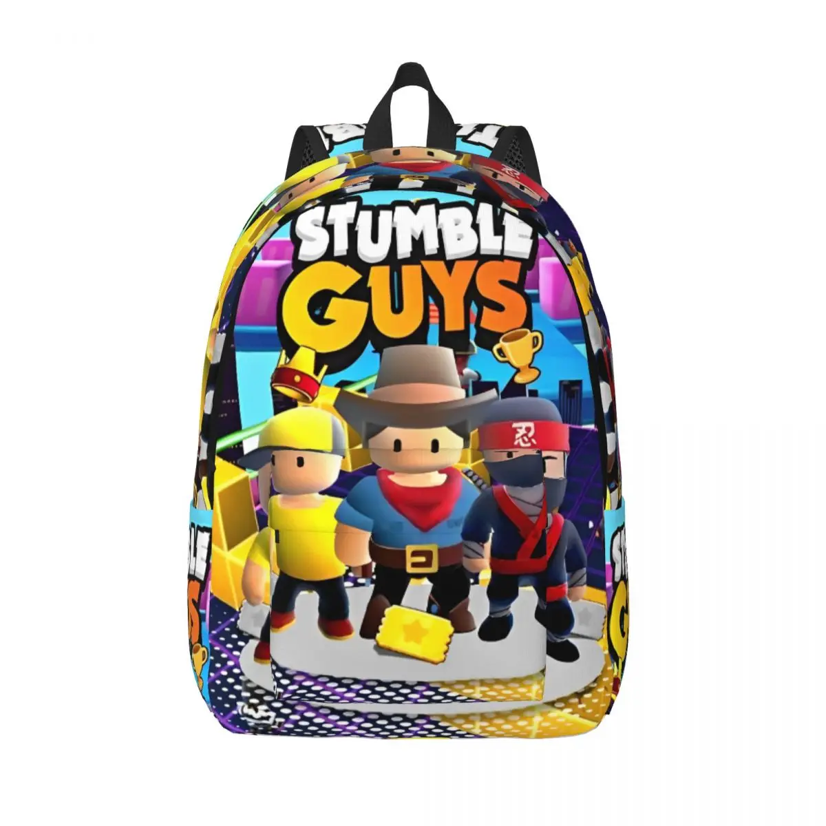 Funny Stumble Guys Cartoon Game Fashion Backpack Outdoor Student Hiking Travel Daypack for Men Women Laptop Shoulder Bag