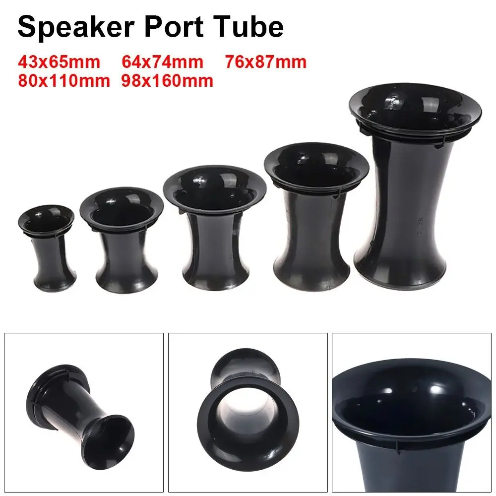 1Pcs Stimme Teil Lautsprecher Port Rohr Subwoofer Bass Reflex Port Air Vent Rohre Schwarz Kunststoff Sound Box Port