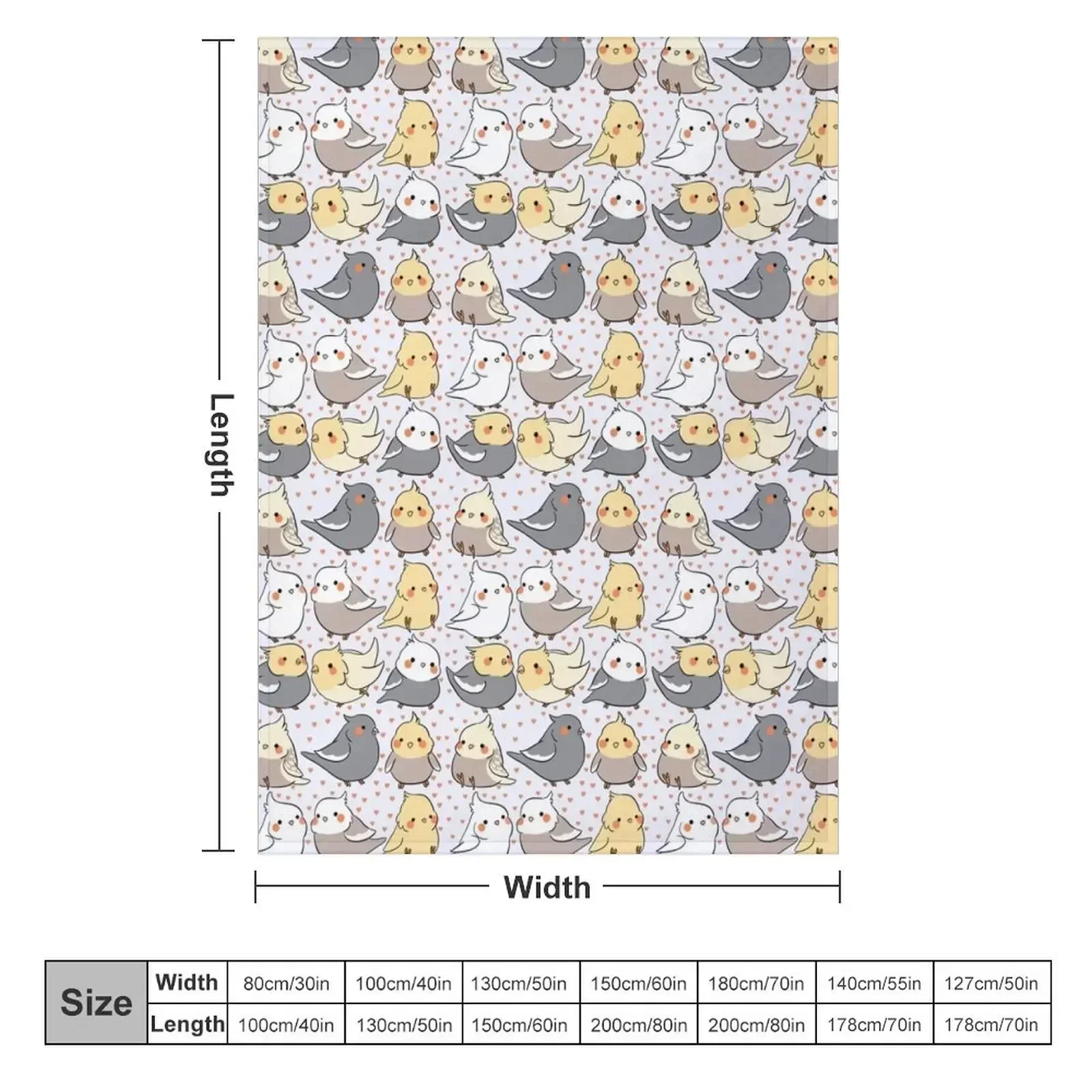 Cockatiels cute pattern Throw Blanket Vintage Comforter Luxury Blankets