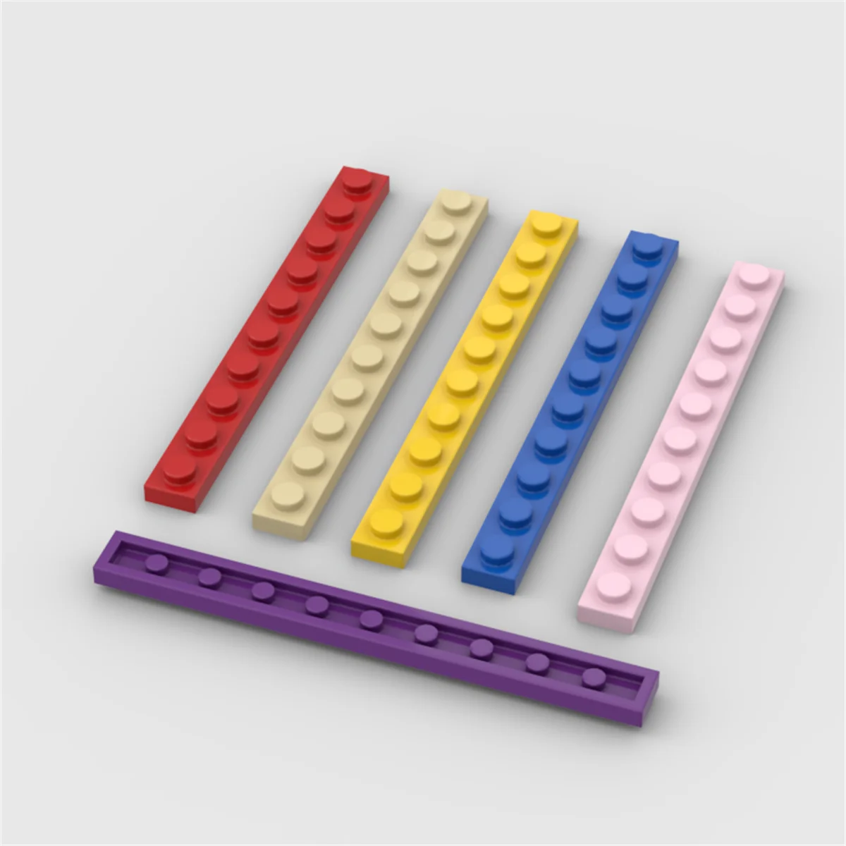 

10PCS Puzzle Particle 4477 1x10 Plate Building Blocks Kit High-Tech Tire Board Light Panel Bricks Toys Kid Gift