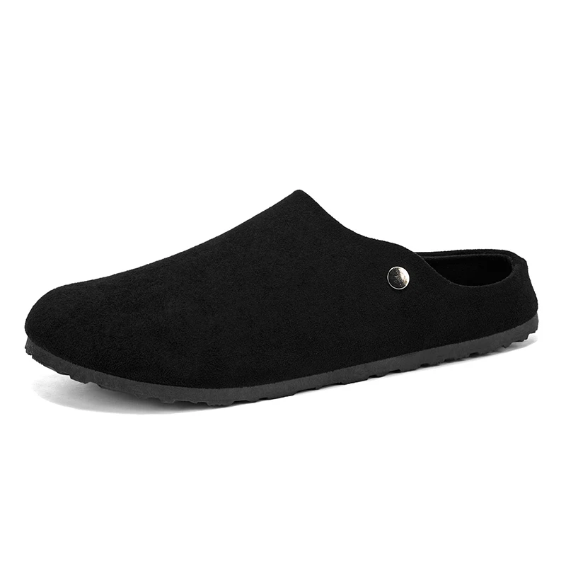 

Fipatbu Warm synthetic slippers for men,non-slip cotton homemade shoes with plush lining,soft and comfortable thick sole, winter