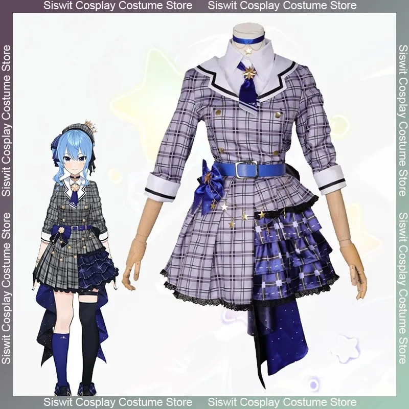 

Virtual Anchor VTuber Hololive Hoshimachi Suisei Cosplay Costume YouTuber Classic Dress Full Set Anime Carnival Party Dress Up