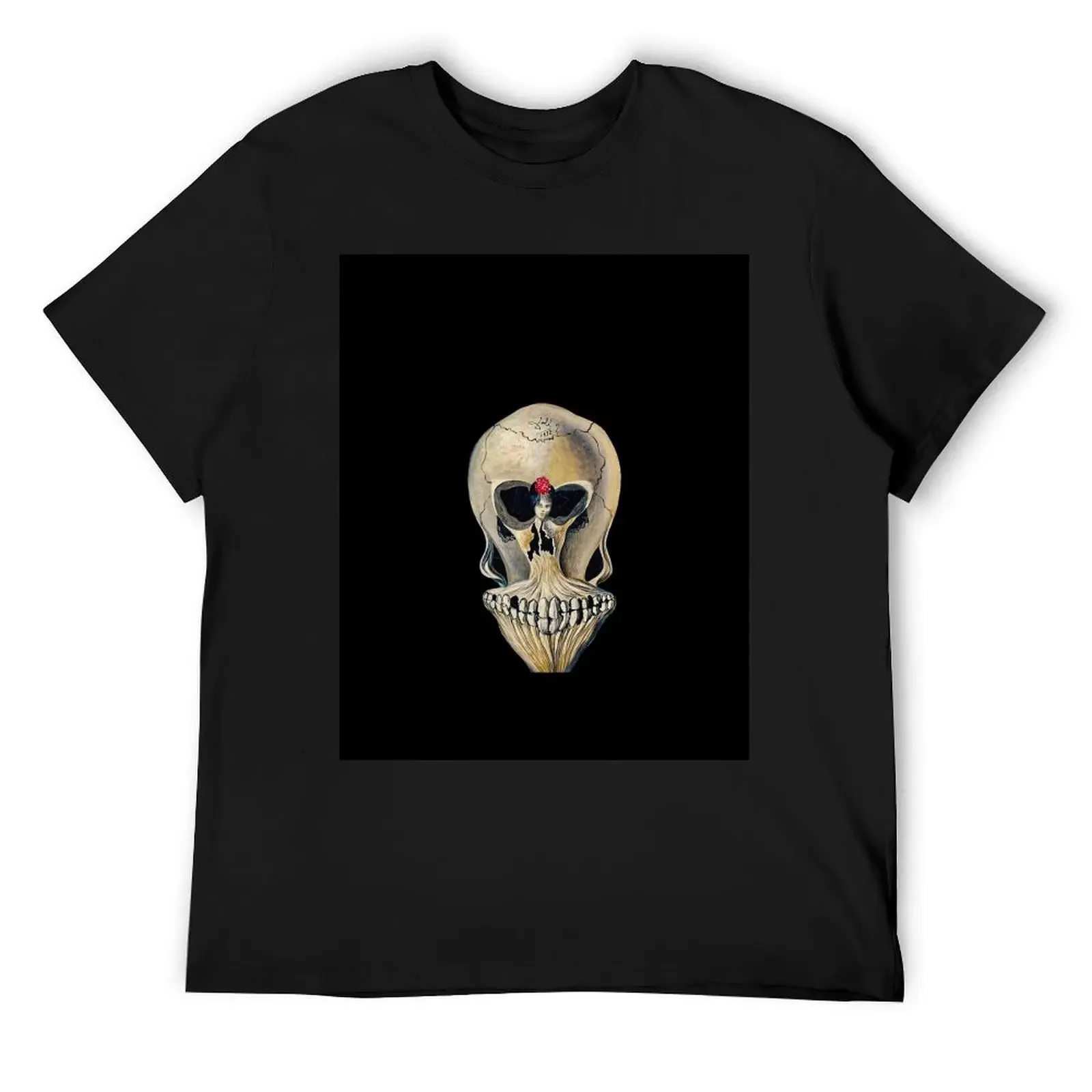 Ballerina in a Death's Head T-Shirt blacks anime tshirt blanks mens clothing