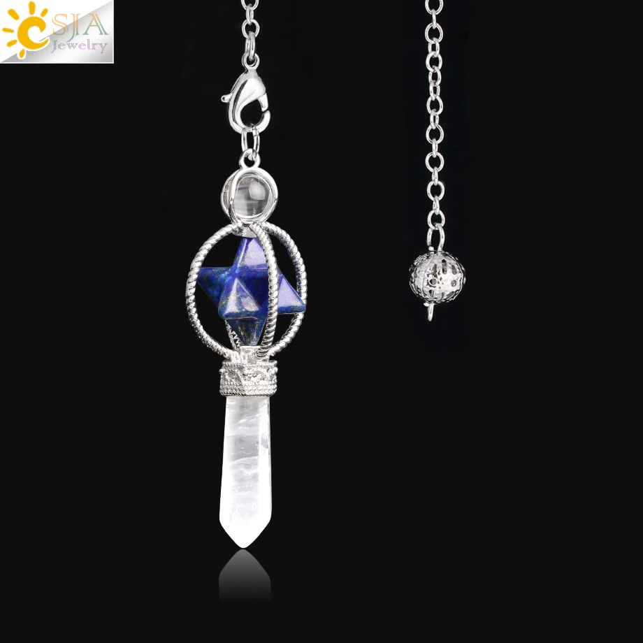 CSJA Esotericism Crystal Pendulum for Dowsing & Divination