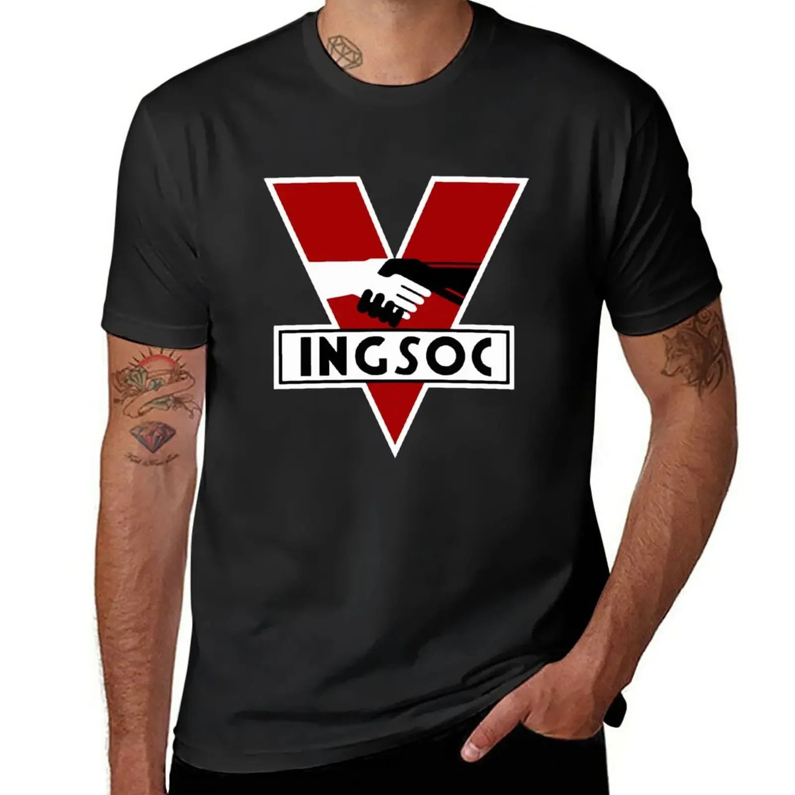 New 1984 Ingsoc Logo Classic T-Shirt T-shirt short summer tops Oversized t-shirt cat shirts men graphic t shirts