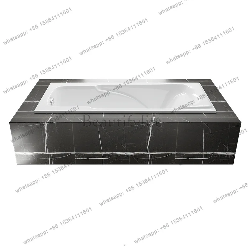 Hotel engineering simple style built-in bathtub directly from the manufacturer 1.5, 1.7 meters QT-1770B