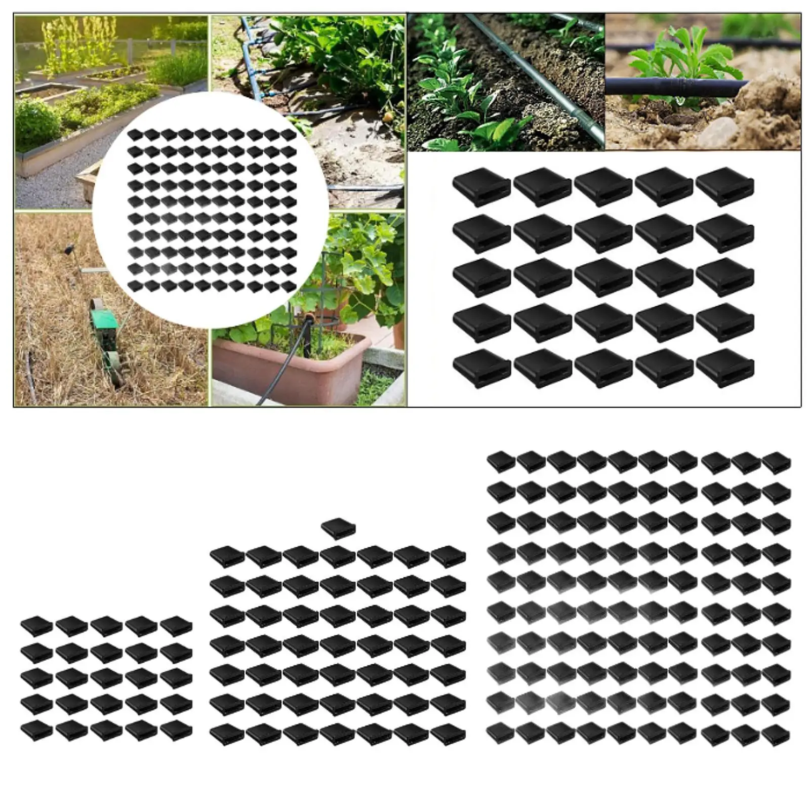 أطراف بالتنقيط عملية وسهلة التركيب، مجموعة أدوات الري بشريط تنقيط الماء القابلة للطي لحديقة البستان الخارجية والخضروات