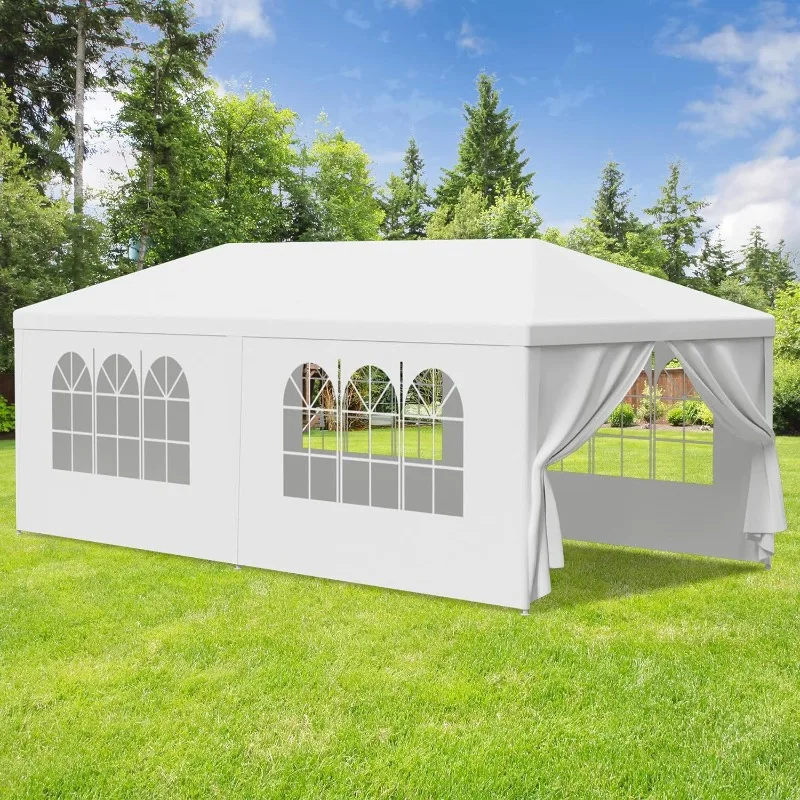 

10 X 20 Outdoor Wedding Party Tent Camping Shelter Gazebo Canopy with Removable Sidewalls Easy Set Gazebo BBQ