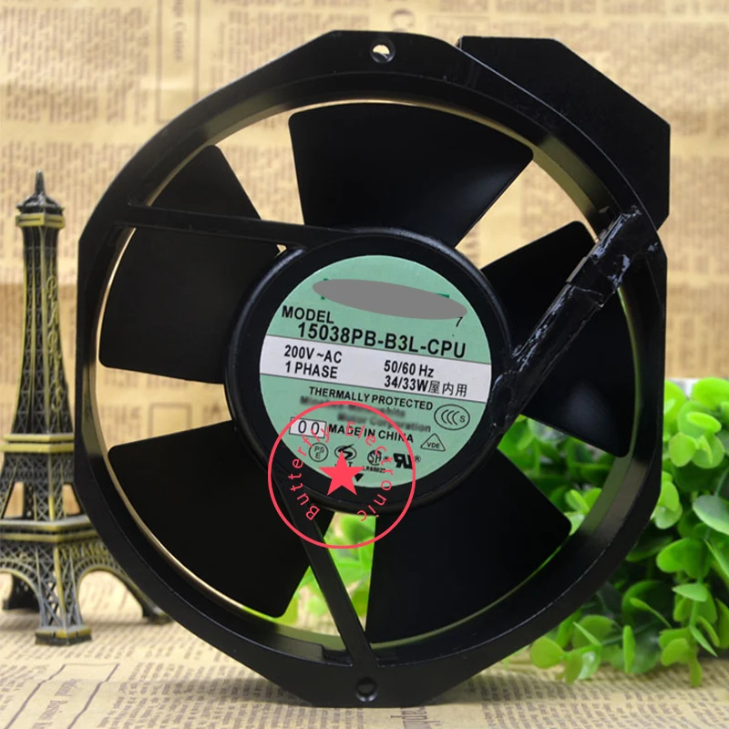 

BRAND NEW ORIGINAL 15038PB-B3L-CPU AC200V 34W/33W 17CM 17038 COOLING FAN COOLER
