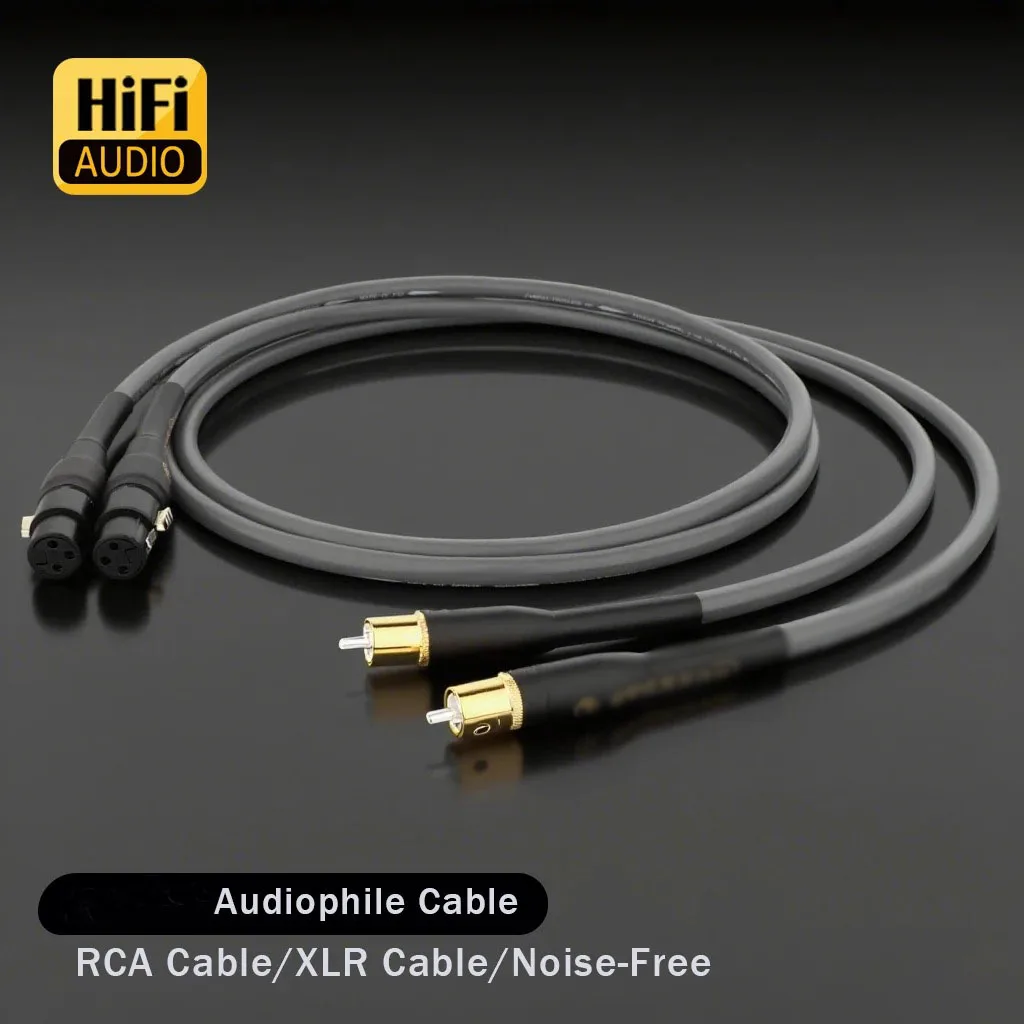 

Pair 3pin XLR cable XLR TO 2RCA Audio Cable OCC Copper Single Line Wire Audio RCA Interconnect Cable HiFi Single Wire