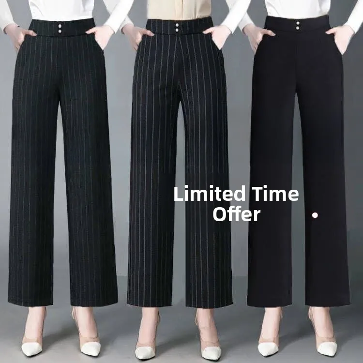 

Faionable прямые брюки с высокой талией, женские свободные широкие повседневные брюки, весна-осень, новые корейские брюки больших размеров