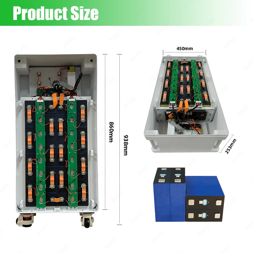 XIHO New Design DIY Vertical Kits   51.2V 280AH With Smart BMS 16S Configuration