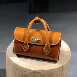 Organizzatore di design Casual borsa piccola da donna in vera pelle borsa a tracolla a tracolla carina in vera pelle di vacchetta naturale di lusso Vintage