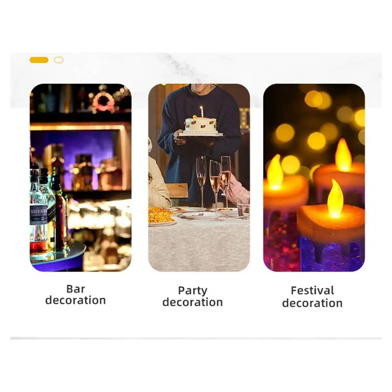 Professional Tool LED Christmas Candles Colour Changing LED Water Candle With Glitter Flameless LED Candle Lights Desk Table 27.